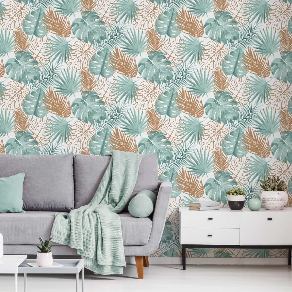DUTCH WALLCOVERINGS Tapet model frunze Monstera, verde