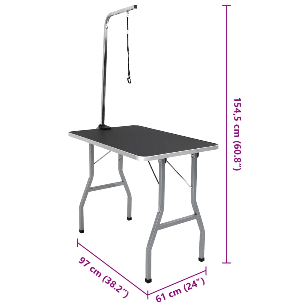 Grooming table for dogs, cats, pets, adjustable