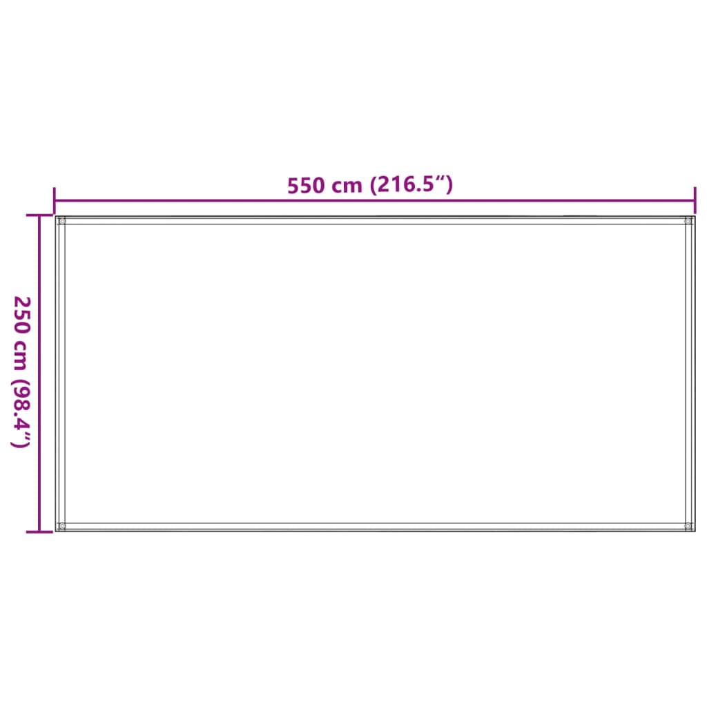 Carpet for tent, black, 250x550 cm