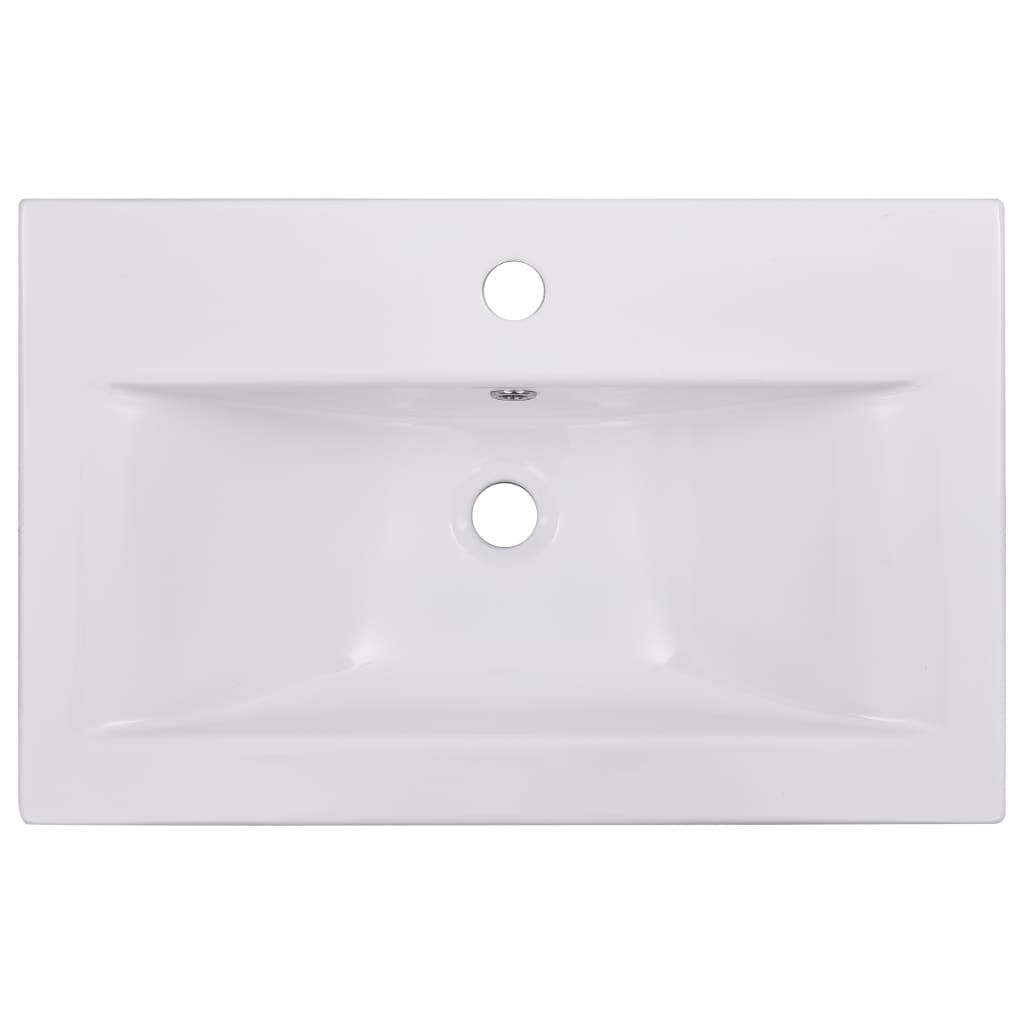 Set mobilier de baie, alb, lemn prelucrat
