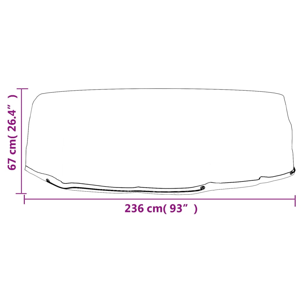 Huse mobilier tip insulă, 2 buc., 10 ocheți, rotund, Ø236x67 cm