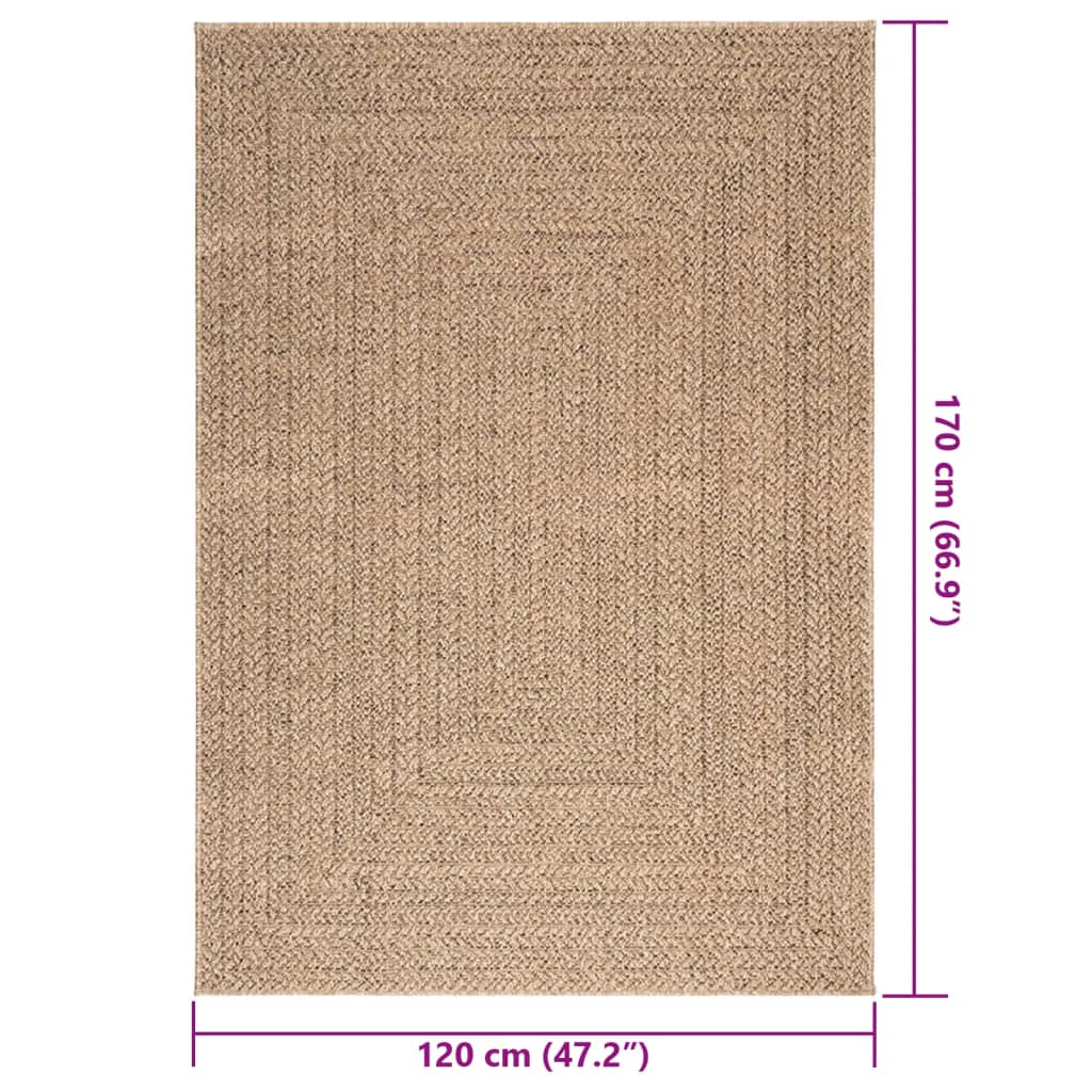 Covor ZIZUR aspect iută 140x200 cm, pentru interior și exterior