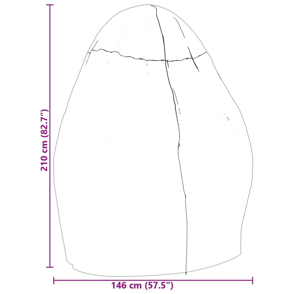 Husă pentru scaun dublu tip ou, negru, Ø 146x210 cm Oxford 420D