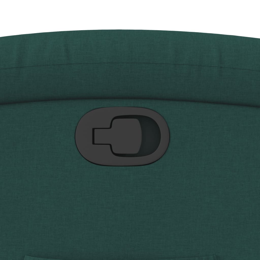 Fotoliu rabatabil ridicare pe verticală, verde închis, textil