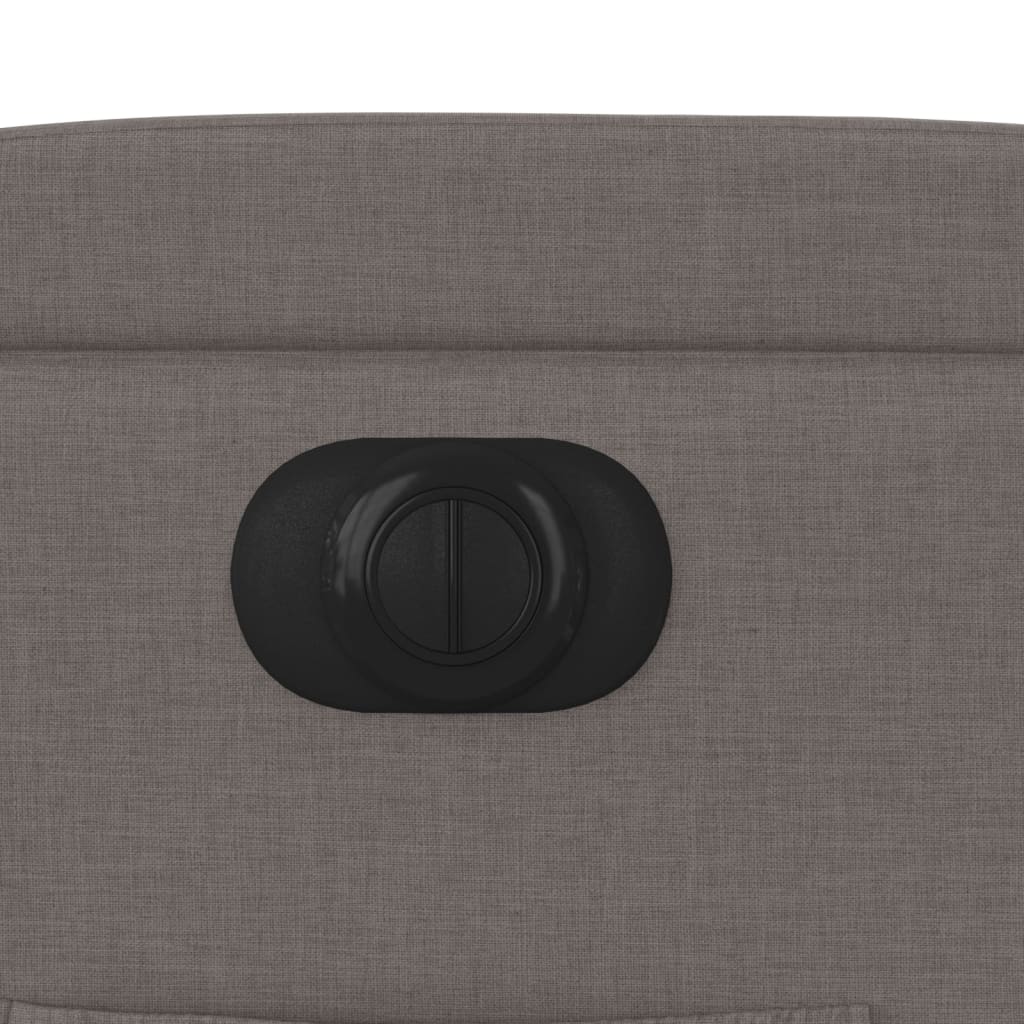Fotoliu rabatabil electric, gri taupe, material textil