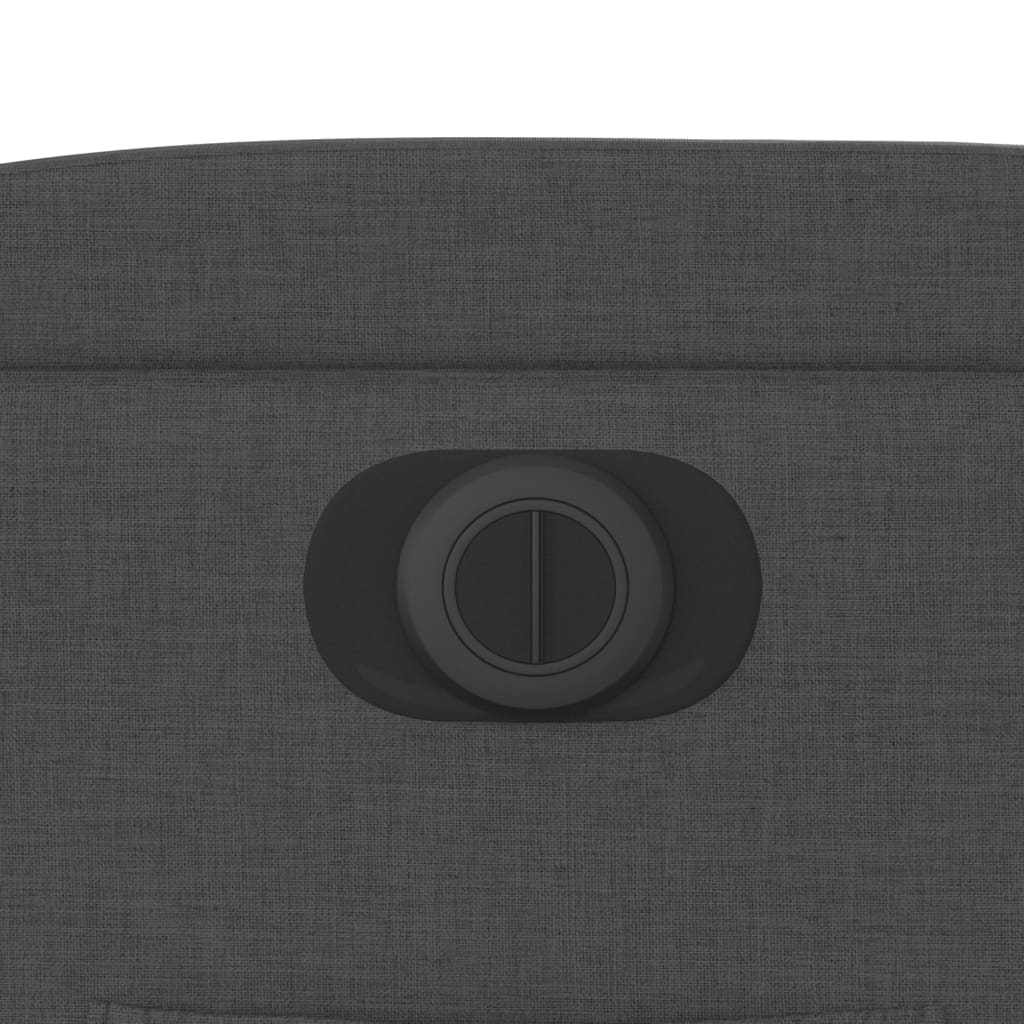 Fotoliu rabatabil electric, negru, material textil
