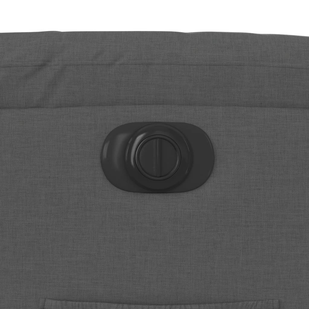 Fotoliu rabatabil electric, gri închis, material textil
