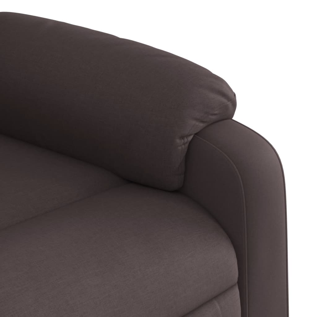 Fotoliu electric masaj rabatabil cu ridicare maro închis textil