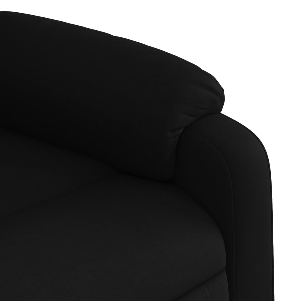 Fotoliu rabatabil electric, negru, material textil