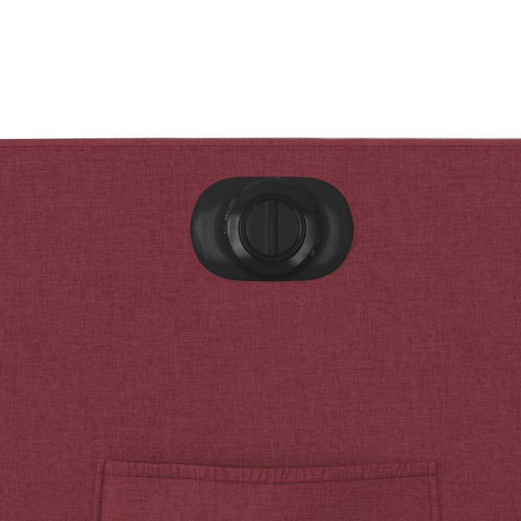 Fotoliu rabatabil electric, roșu vin, material textil