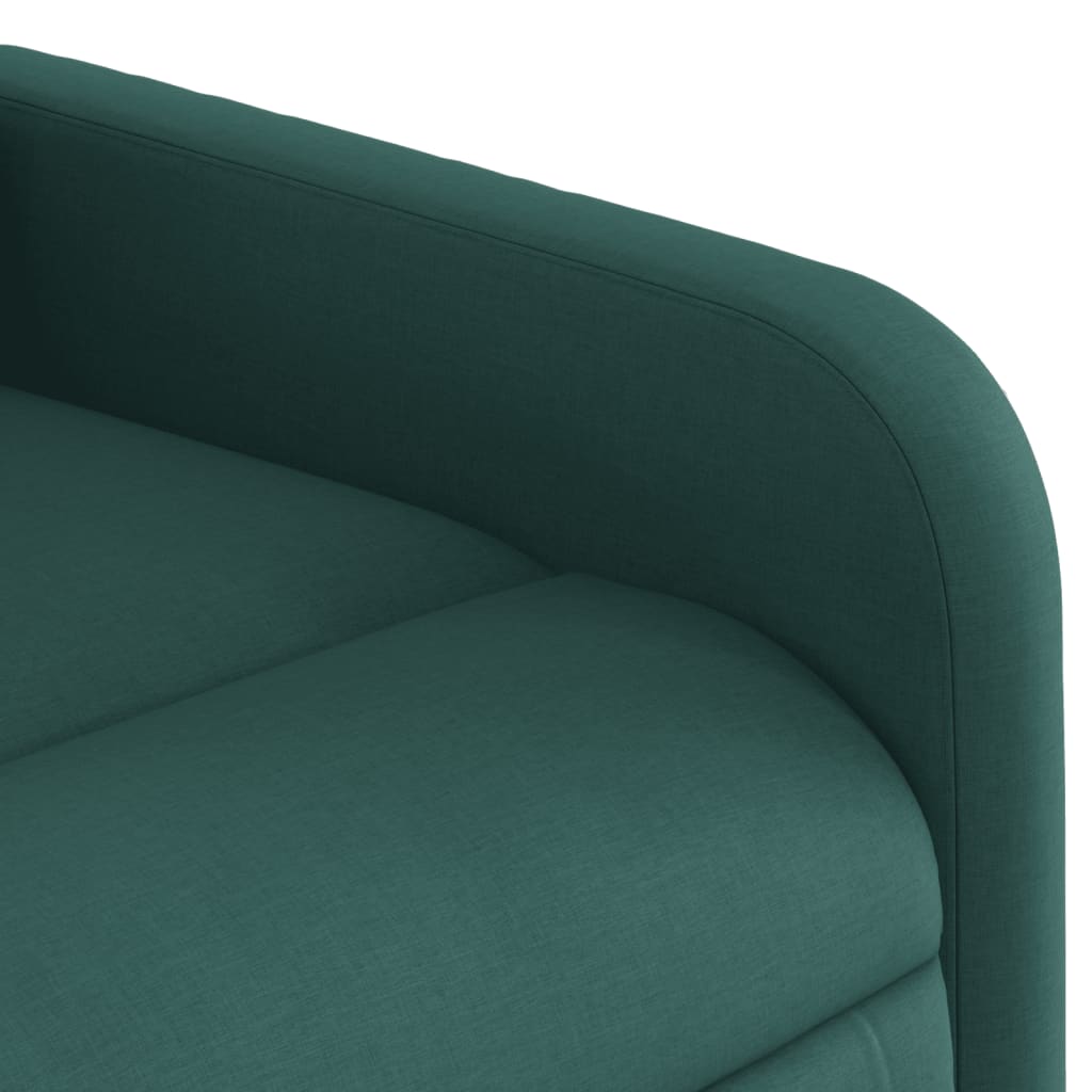 Fotoliu electric masaj rabatabil / ridicare verde închis textil