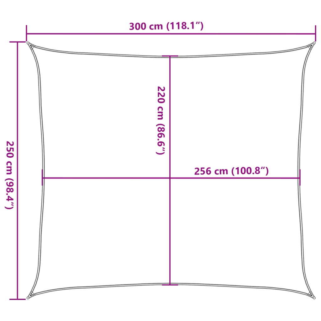 Parasolar, gri deschis, 3x2,5 m, 100% poliester Oxford