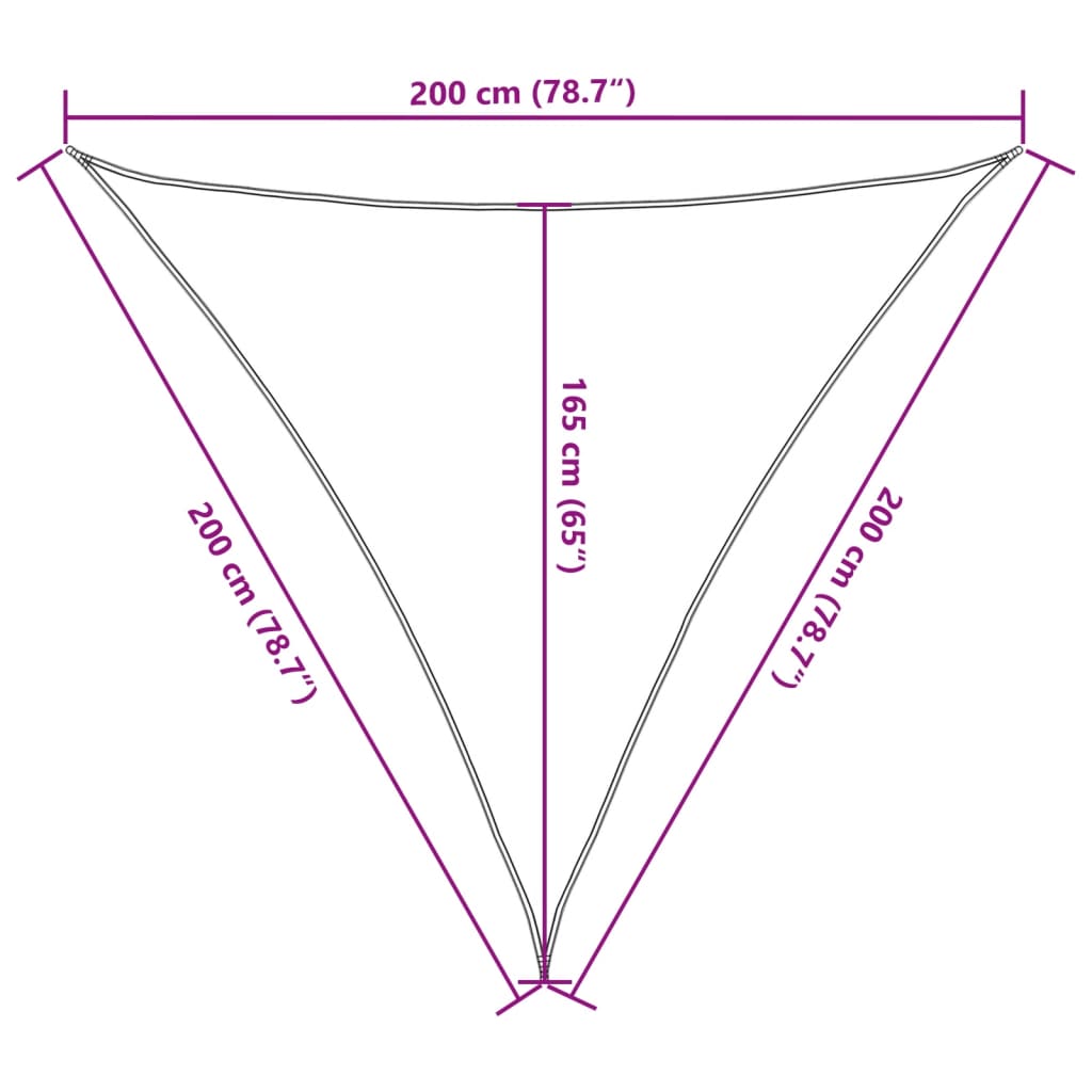 Parasolar, alb, 2x2x2 m, 100% poliester Oxford