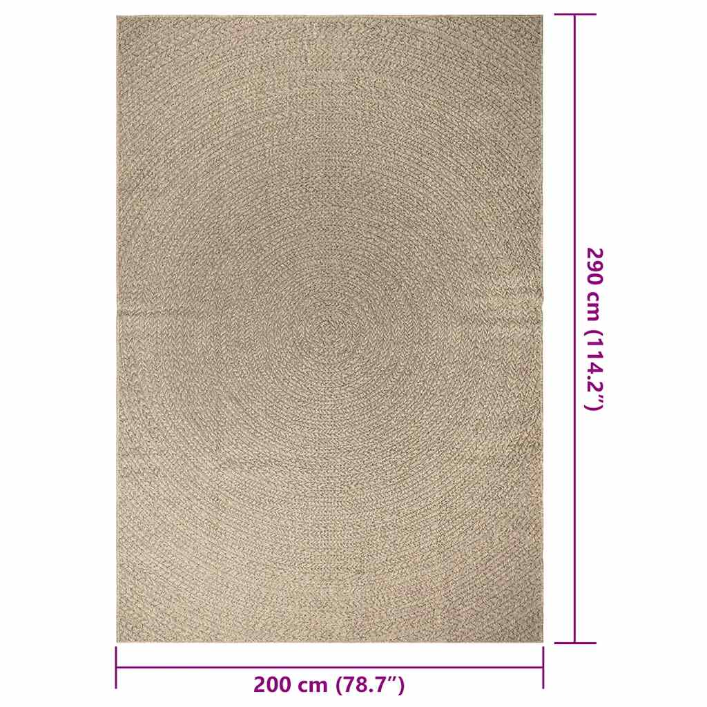 Covor ZIZUR aspect iută 200x290 cm pentru interior și exterior