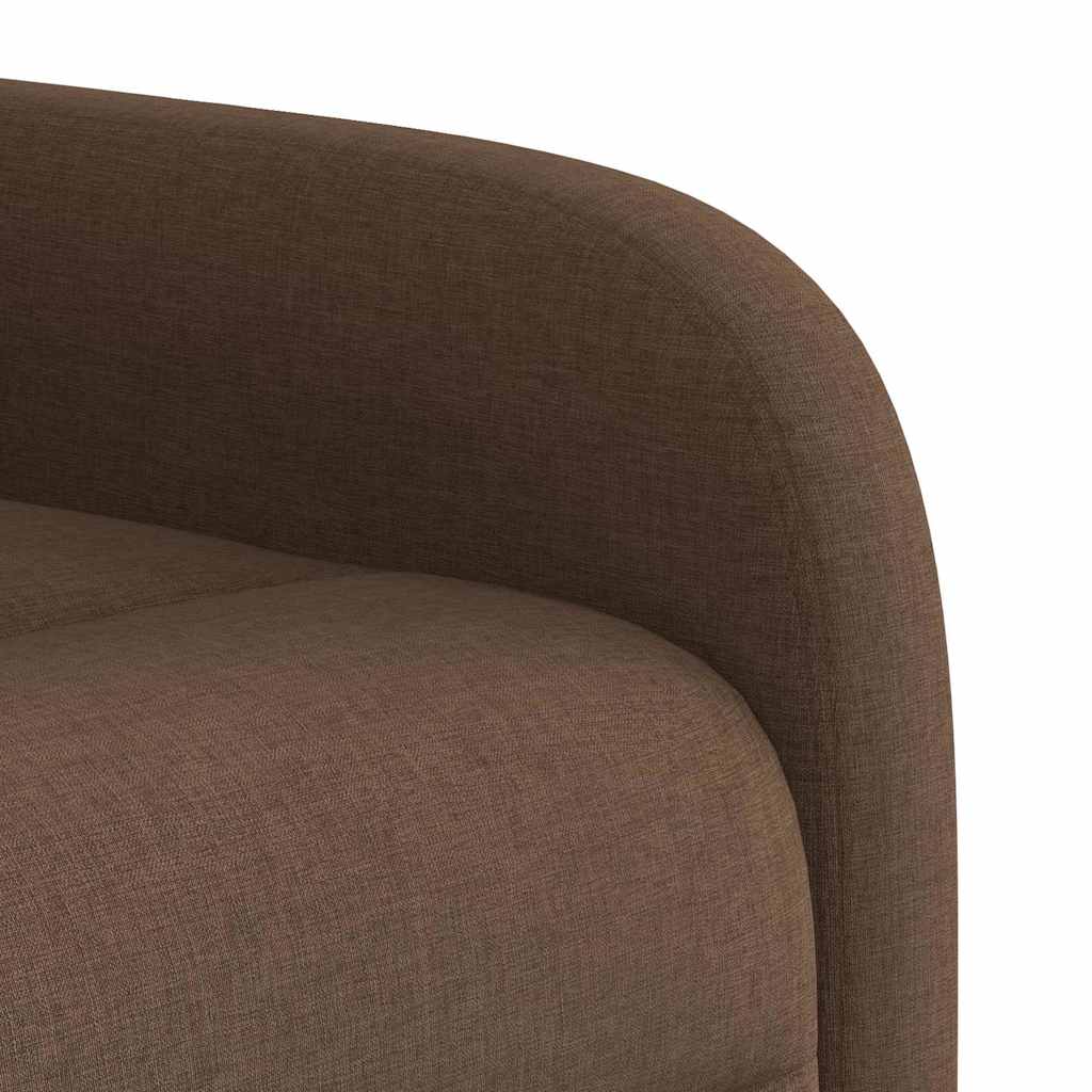 Fotoliu electric de masaj rabatabil, maro, textil