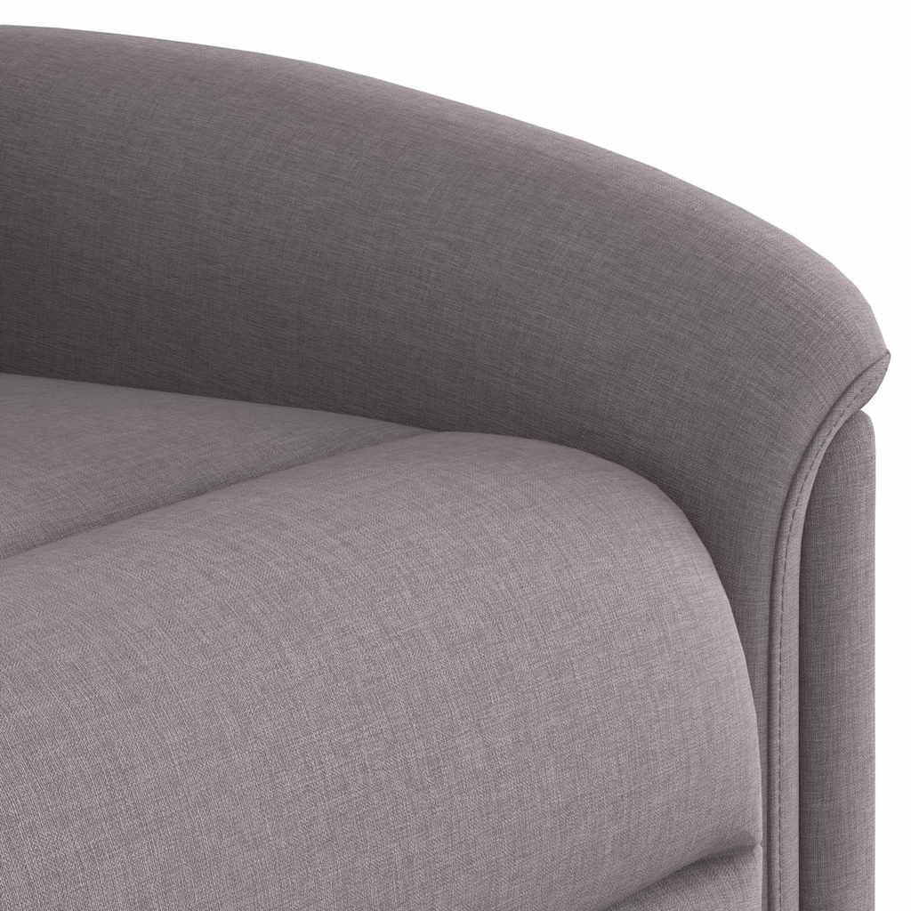 Fotoliu electric de masaj rabatabil, gri taupe, textil