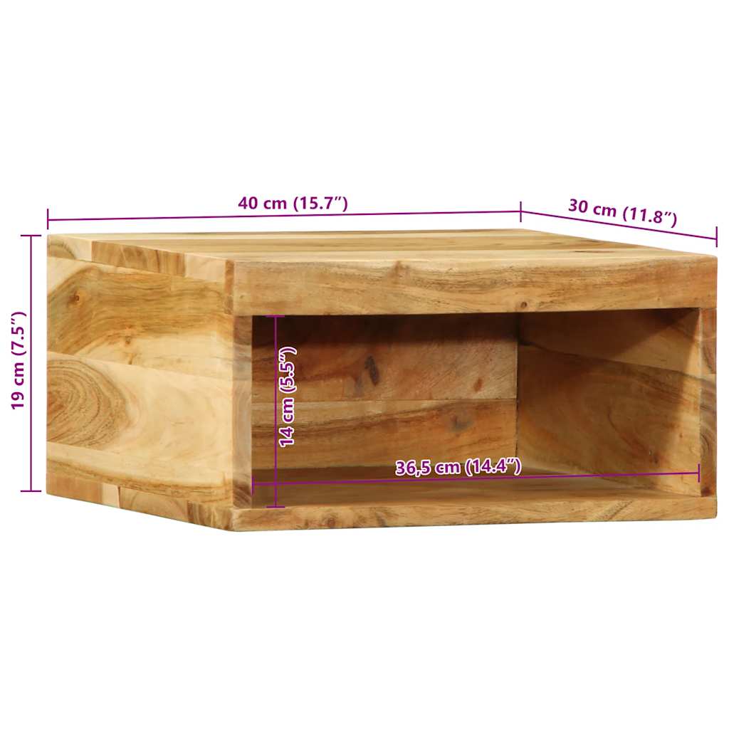 Dulap TV montat pe perete 40x30x19 cm, lemn masiv reciclat