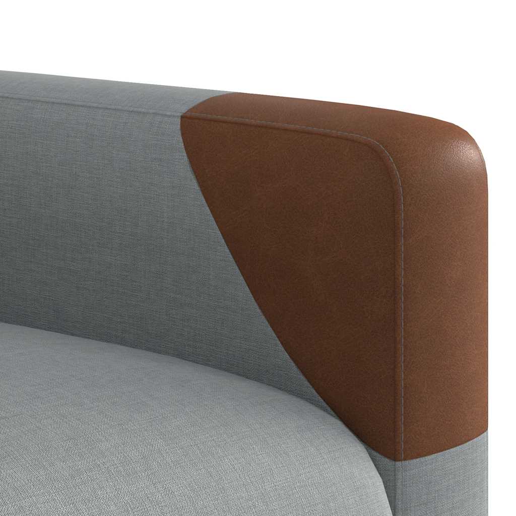 Fotoliu rabatabil electric, gri deschis, textil
