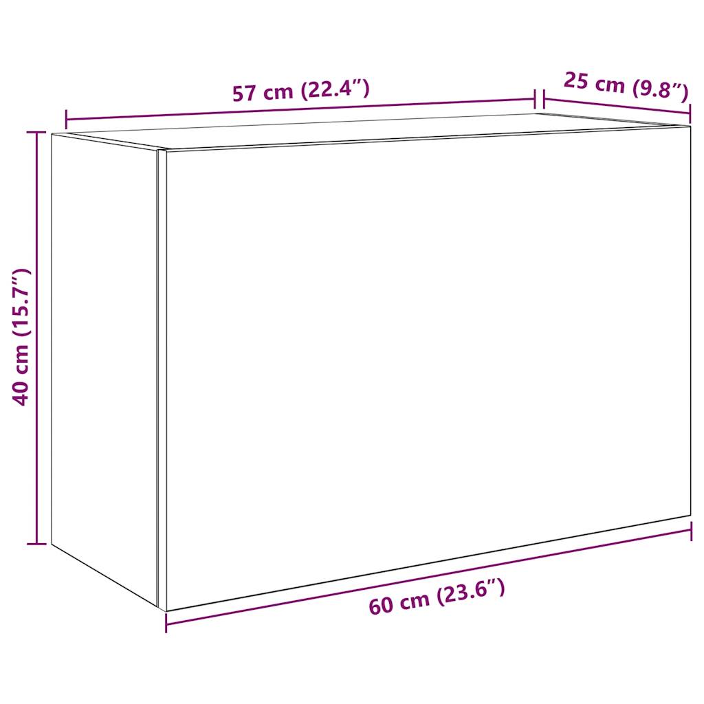 Dulap perete baie, stejar sonoma, 60x25x40 cm, lemn prelucrat