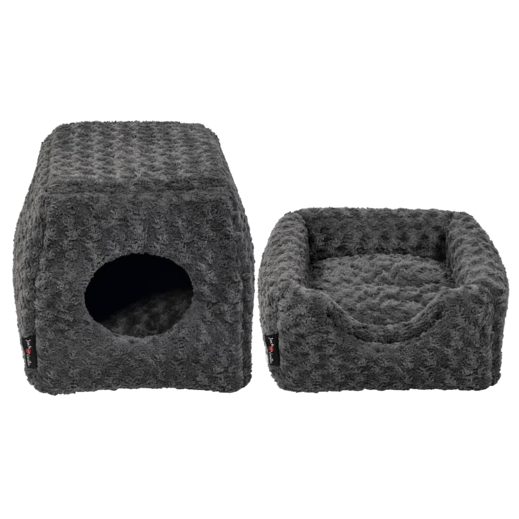 Jack and Vanilla Pet bed Softy S rosette gray 40x40x39 cm