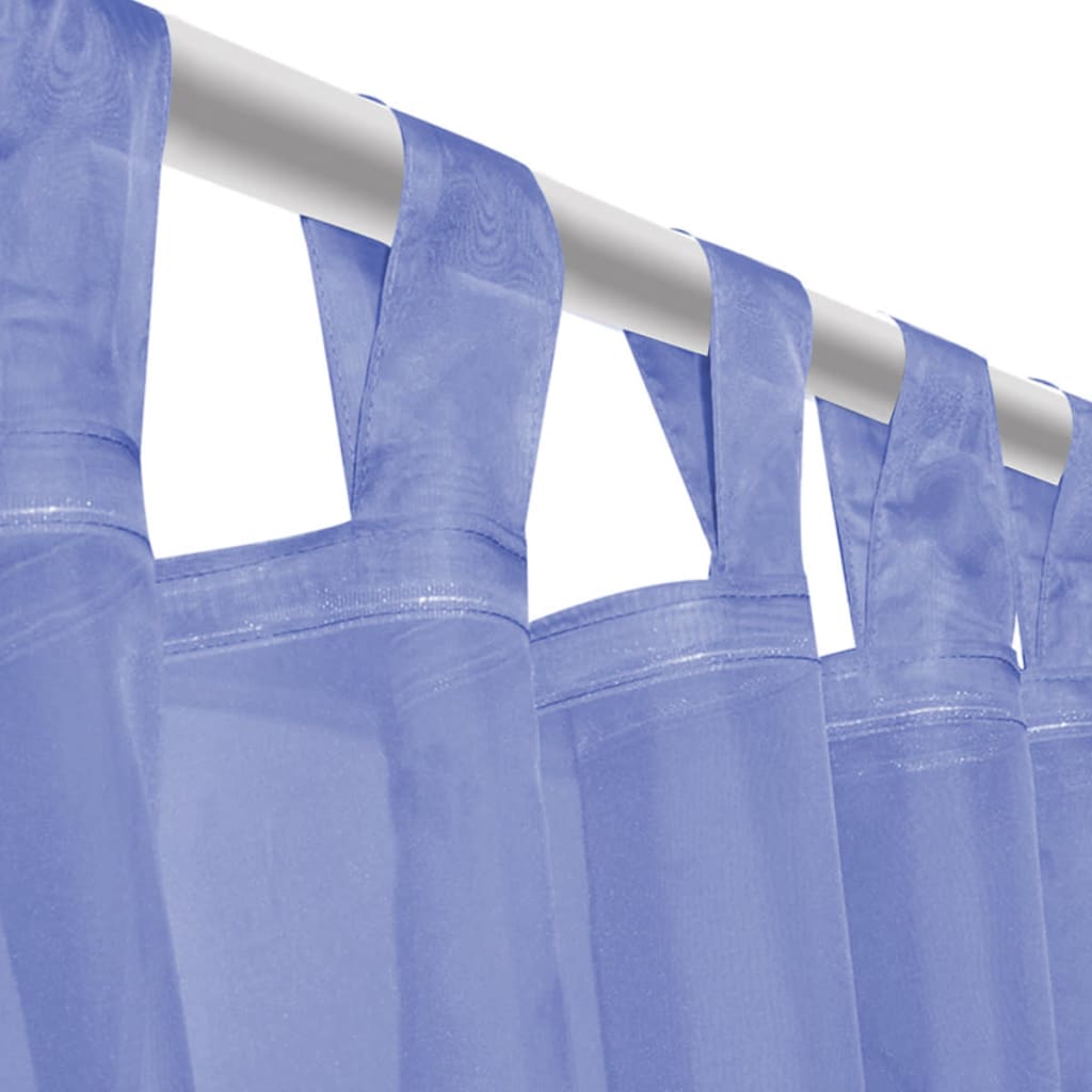 Veil curtains, 2 pcs., 140 x 225 cm, royal blue