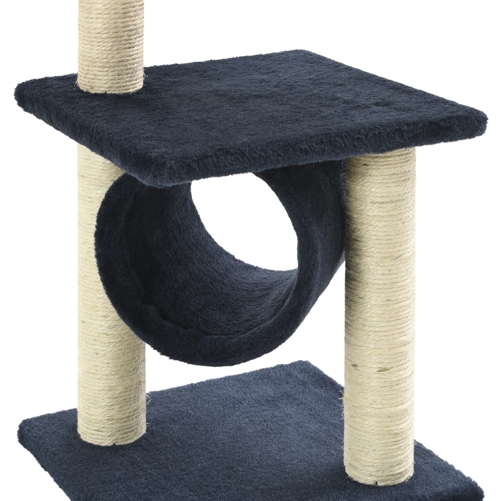 Cat set, sisal rope poles, navy blue, 65 cm