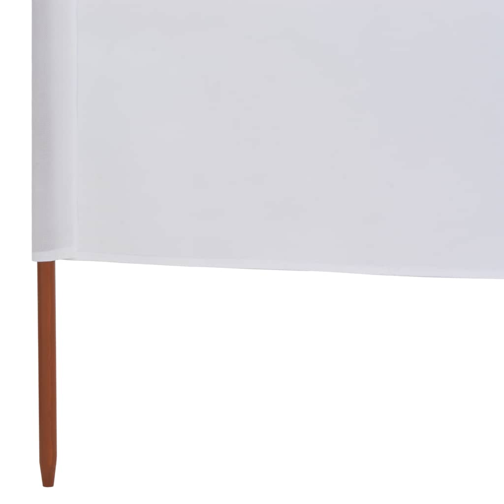 Paravan anti-vânt cu 6 panouri, alb, 800 x 80 cm, textil