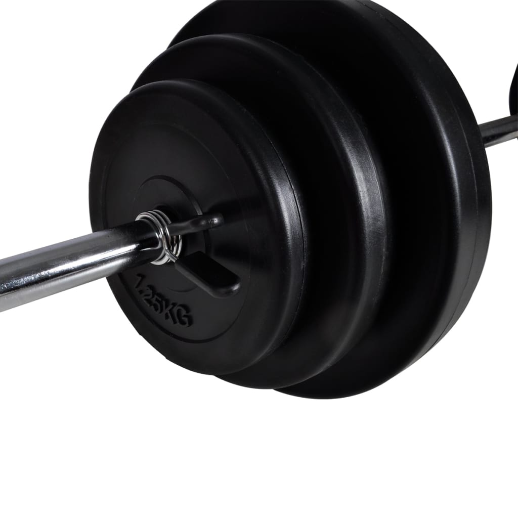 Adjustable sit-up bench with dumbbell set 30.5 kg