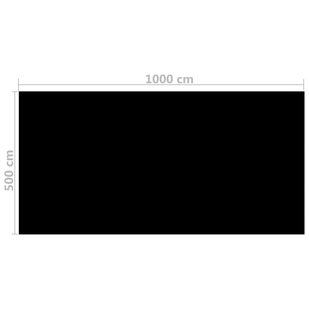 Square solar foil for pool water heating 10 x 5m, Black