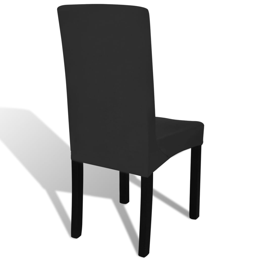 Straight elastic seat covers, 6 pcs., black