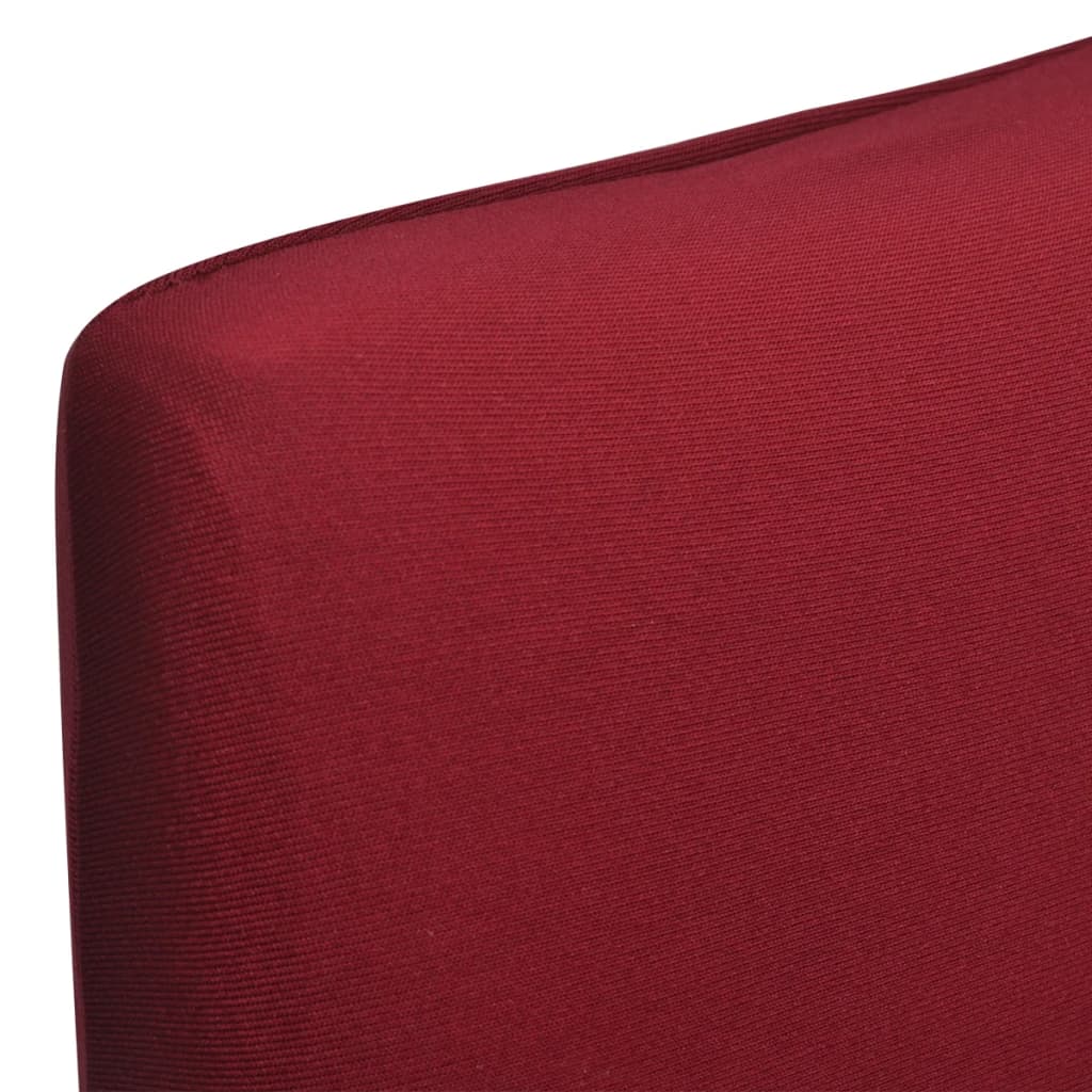 Straight elastic seat covers, 6 pcs., burgundy red