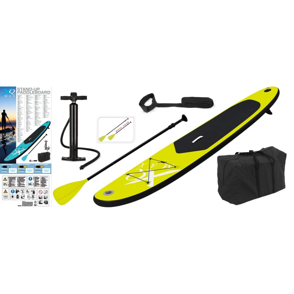 XQ Max Lime and Black Stand Up Paddle Board Inflatable 285cm