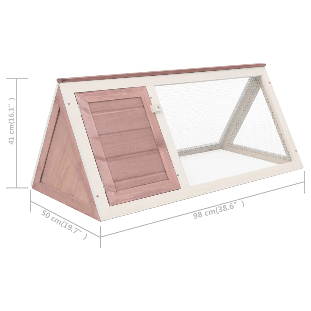 Cage for rabbits and other animals, brown, wood