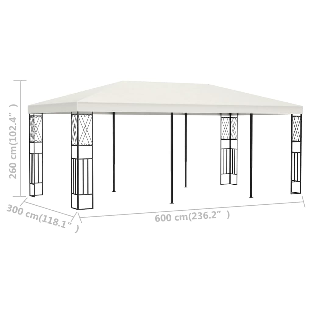 Pavilion, crem, 3 x 6 m, material textil