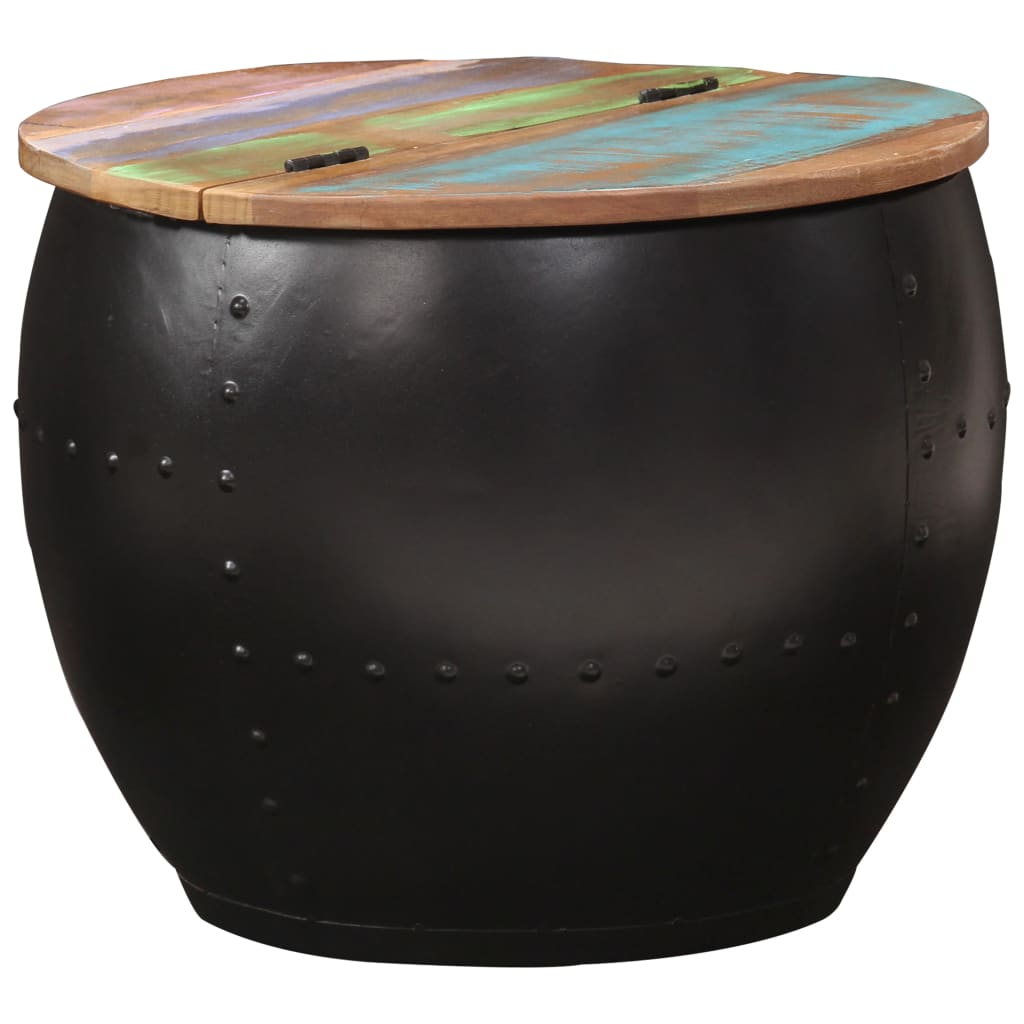 Coffee table, 53 x 43 cm, solid recycled wood