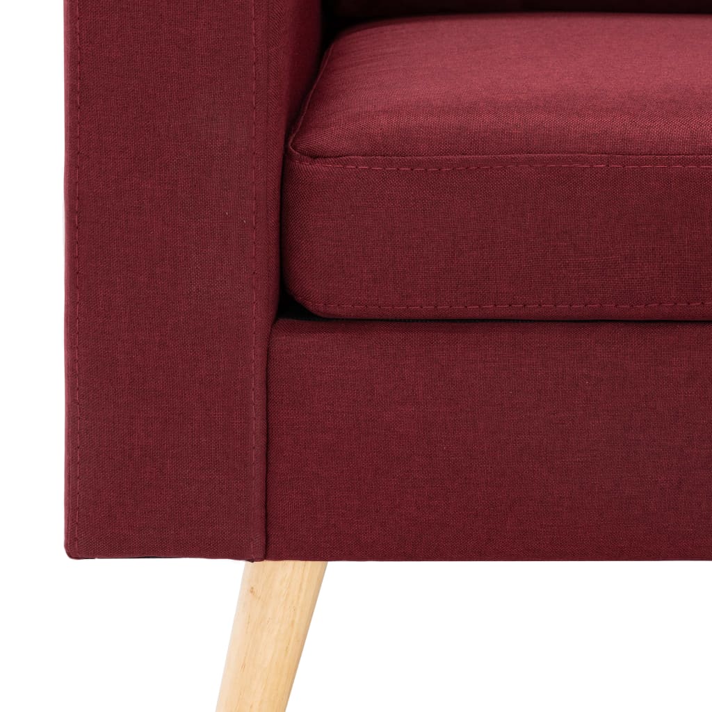 Armchair, wine red, fabric