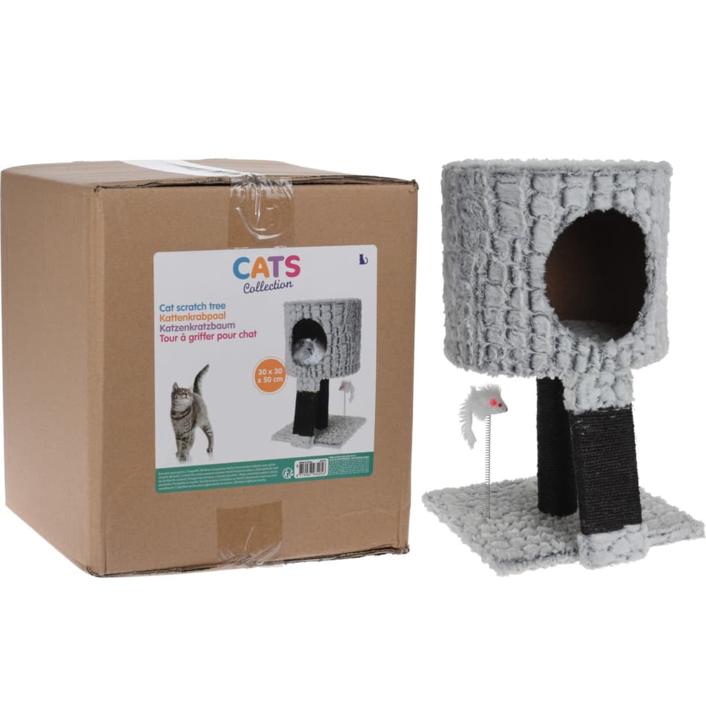 Pets Collection Cat scratching post/mouse holder 30x30x40cm