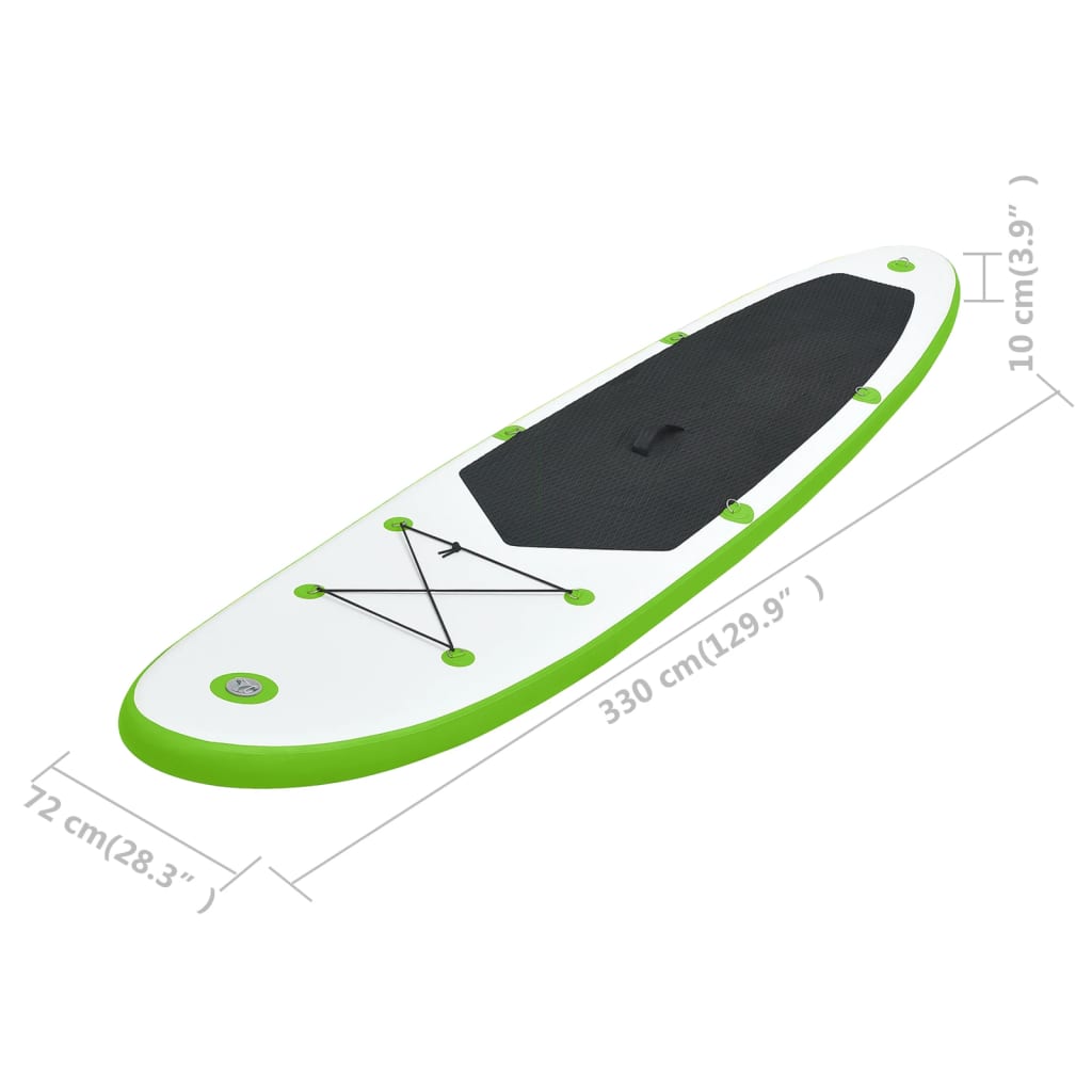 Inflatable SUP board set, green and white