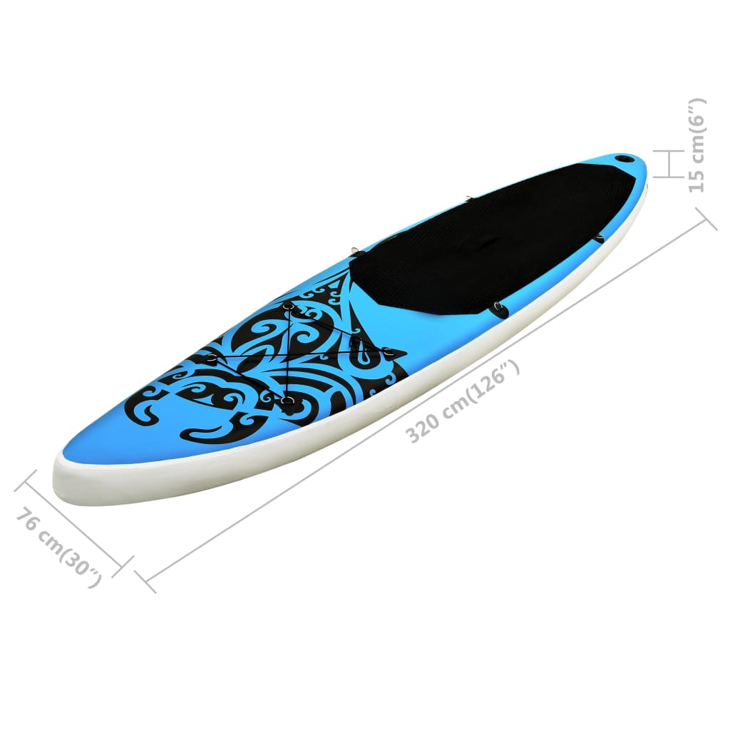 Inflatable SUP board set, blue, 320x76x15 cm