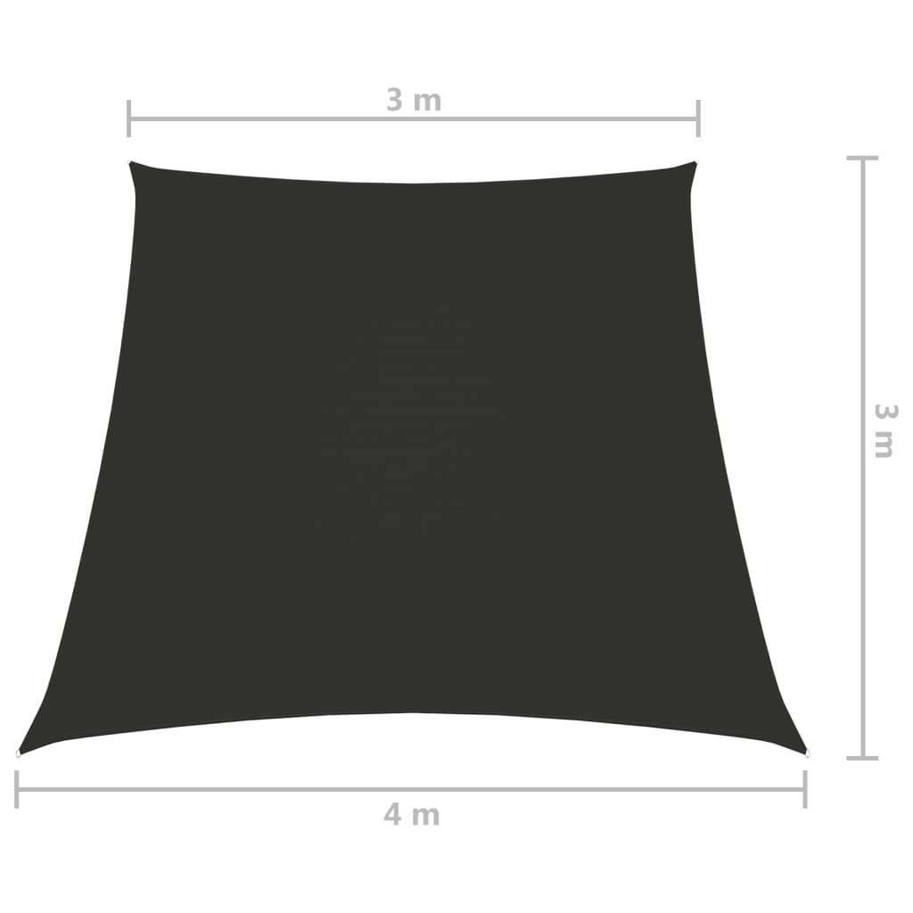 Parasolar, antracit, 3/4x3 m, țesătură oxford, trapez