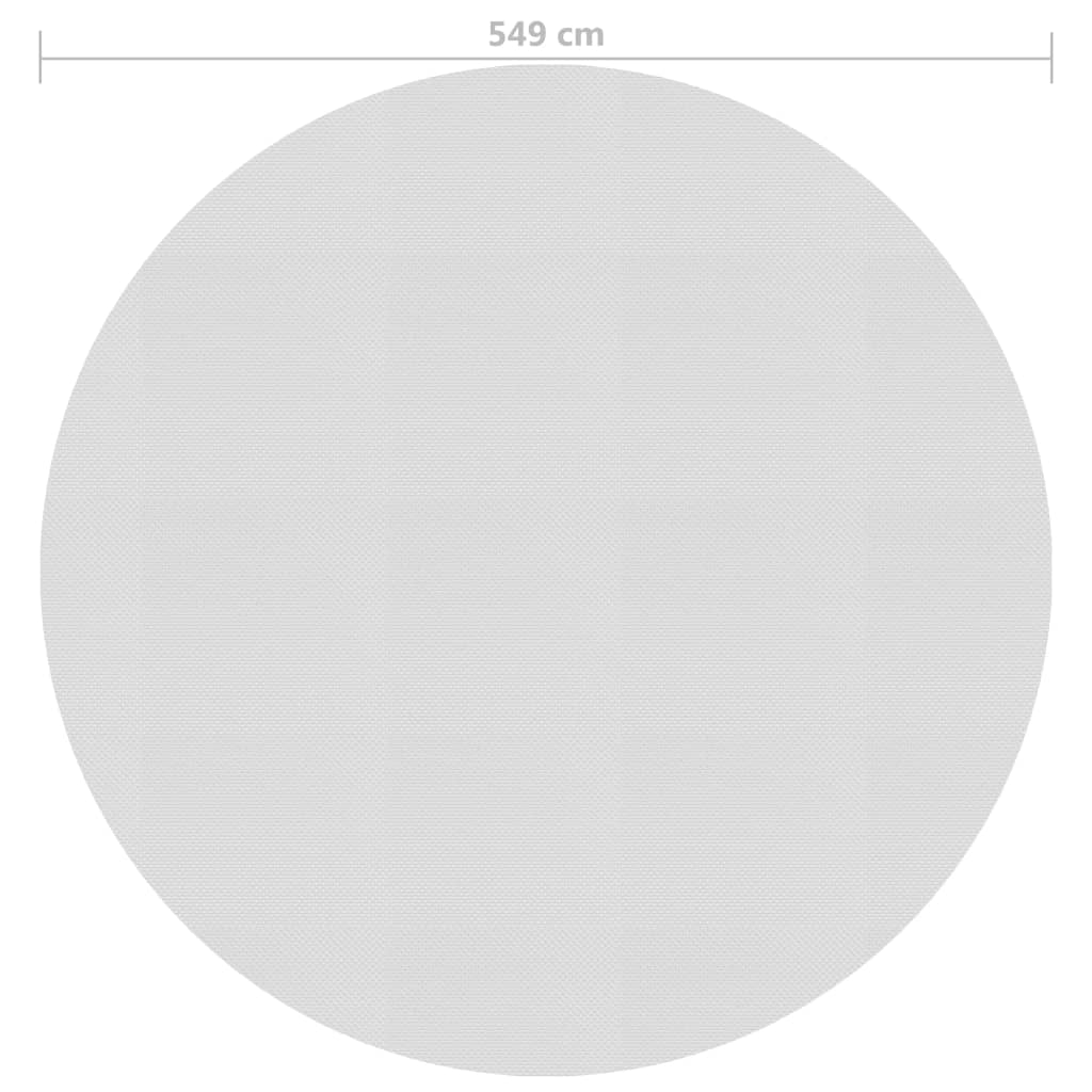 Folie solară plutitoare de piscină, gri, 549 cm, PE