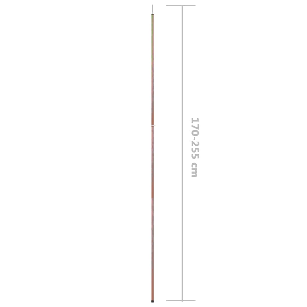 Telescopic tent pole, length 170-255 cm, galvanized steel