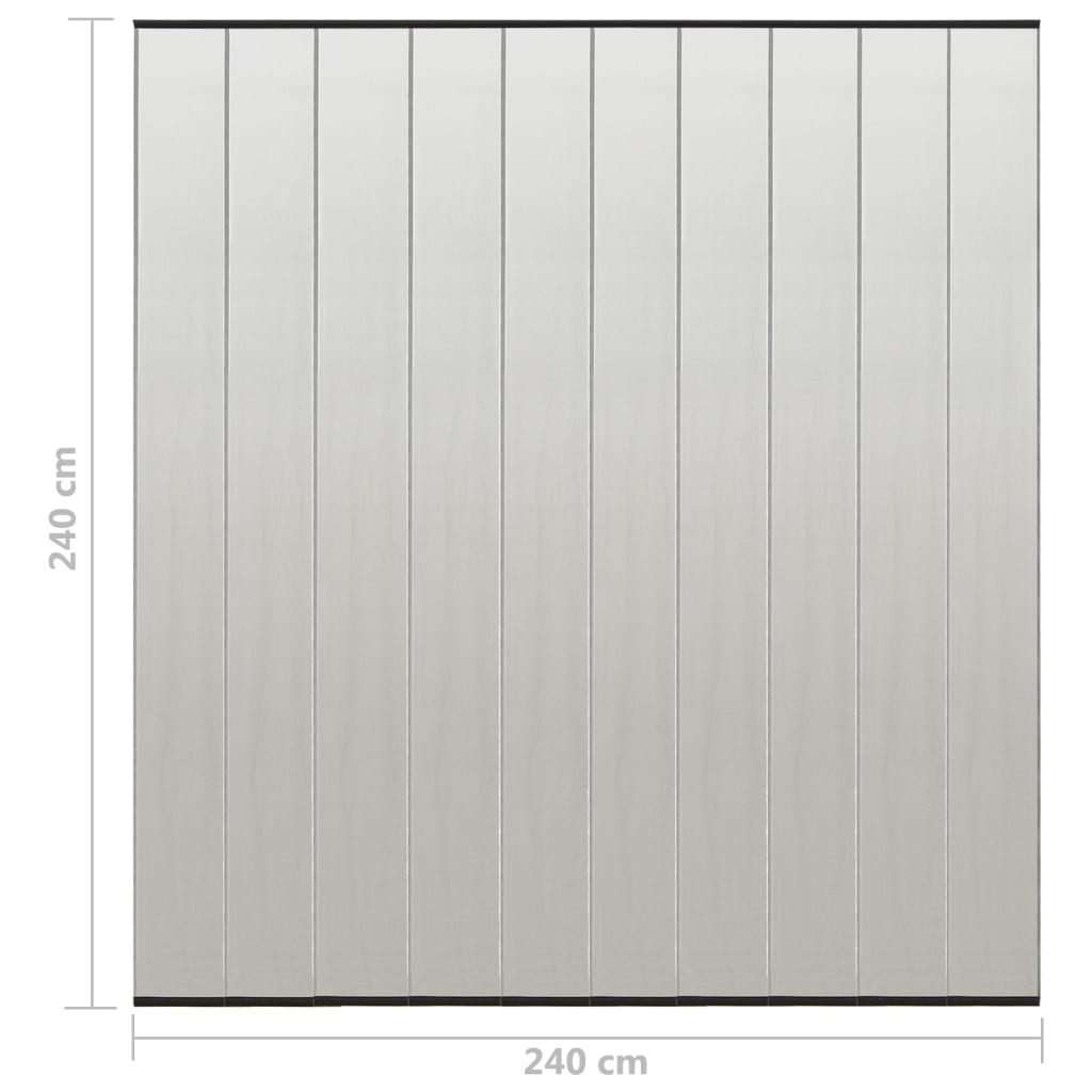 Insect curtain with 10 pcs. mesh, black, 240x240 cm