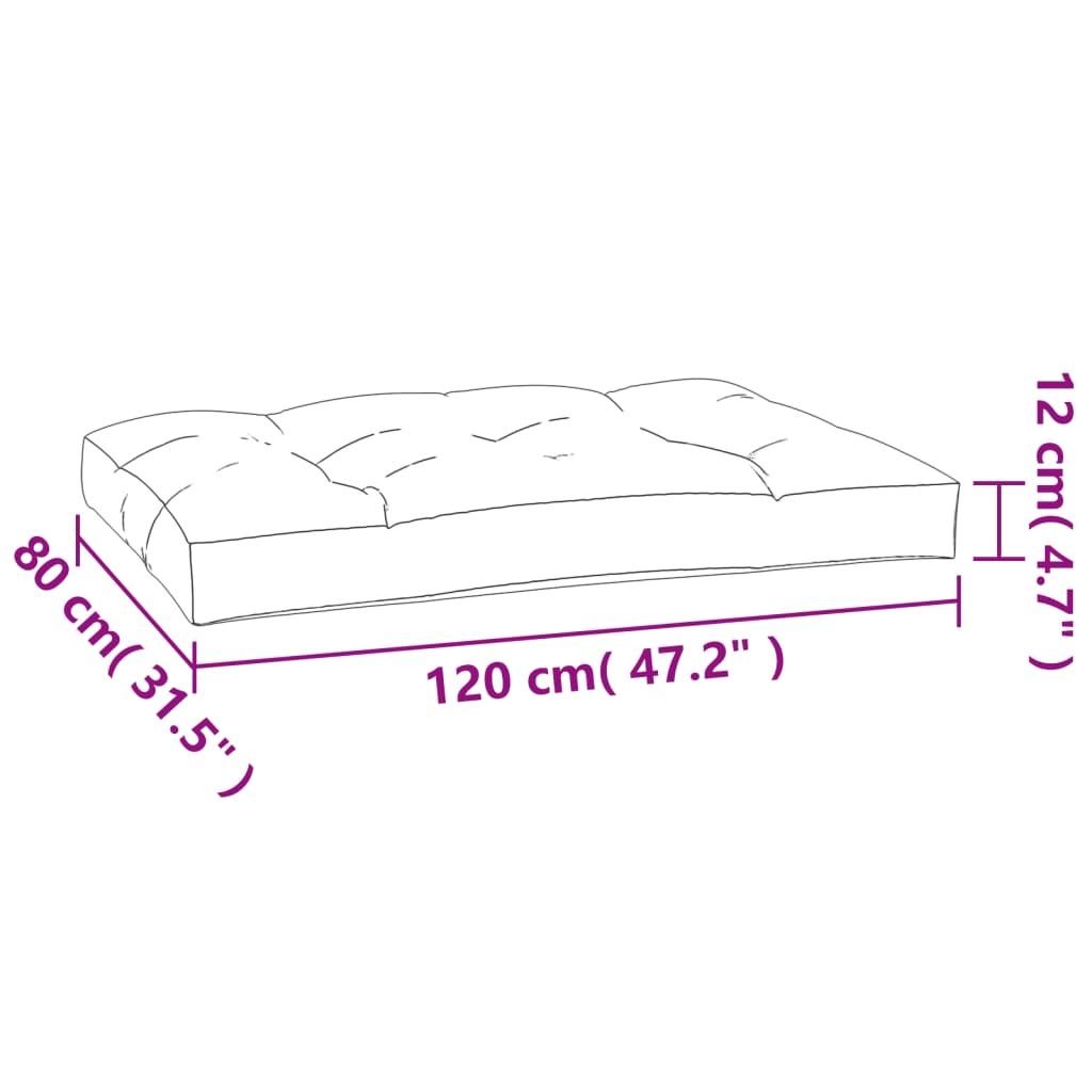 Pallet cushions, 3 pcs, green, fabric