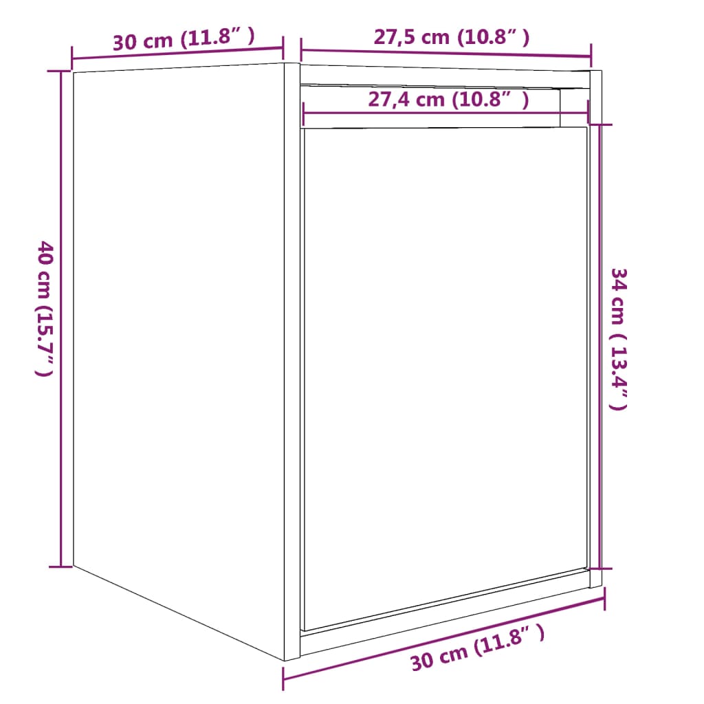2 wall cabinets, honey brown, 30x30x40 cm, solid pine wood