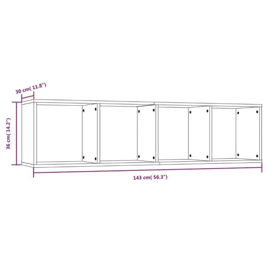 Bibliotecă/dulap TV stejar maro 143x30x36 cm lemn prelucrat