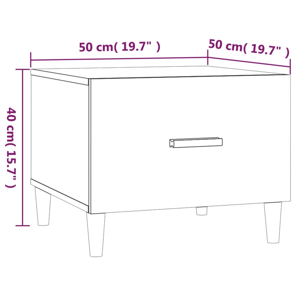 Coffee table, sonoma grey, 50x50x40 cm, composite wood