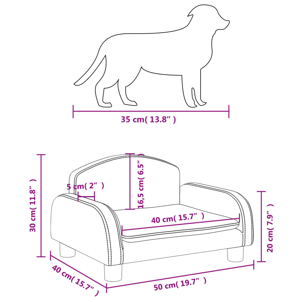 Dog bed, light grey, 50x40x30 cm, fabric