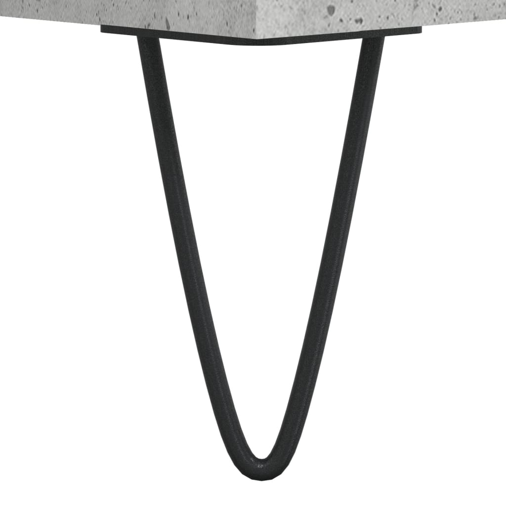 Coffee table, concrete gray, 90x50x40 cm, processed wood