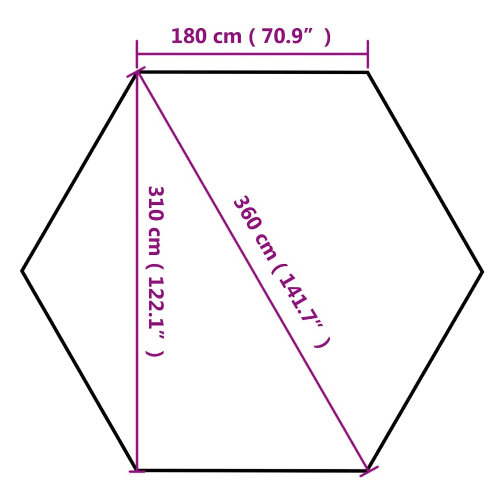 Foișor pliabil hexagonal pop-up gri taupe 3,6x3,1 m 220g/m²